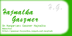 hajnalka gaszner business card